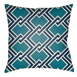 LTCH1101-2020 Litchfield Square Pillow, Teal & Navy Blue - 20 x 20 in.