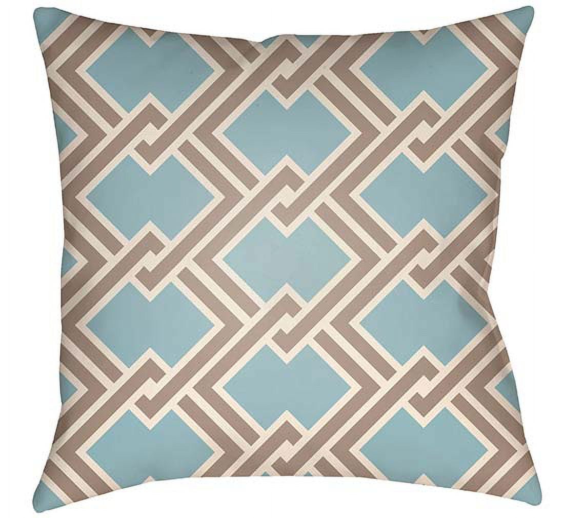 Picture of Artistic Weavers LTCH1109-2020 Litchfield Square Pillow&#44; Light Blue &amp; Taupe - 20 x 20 in.