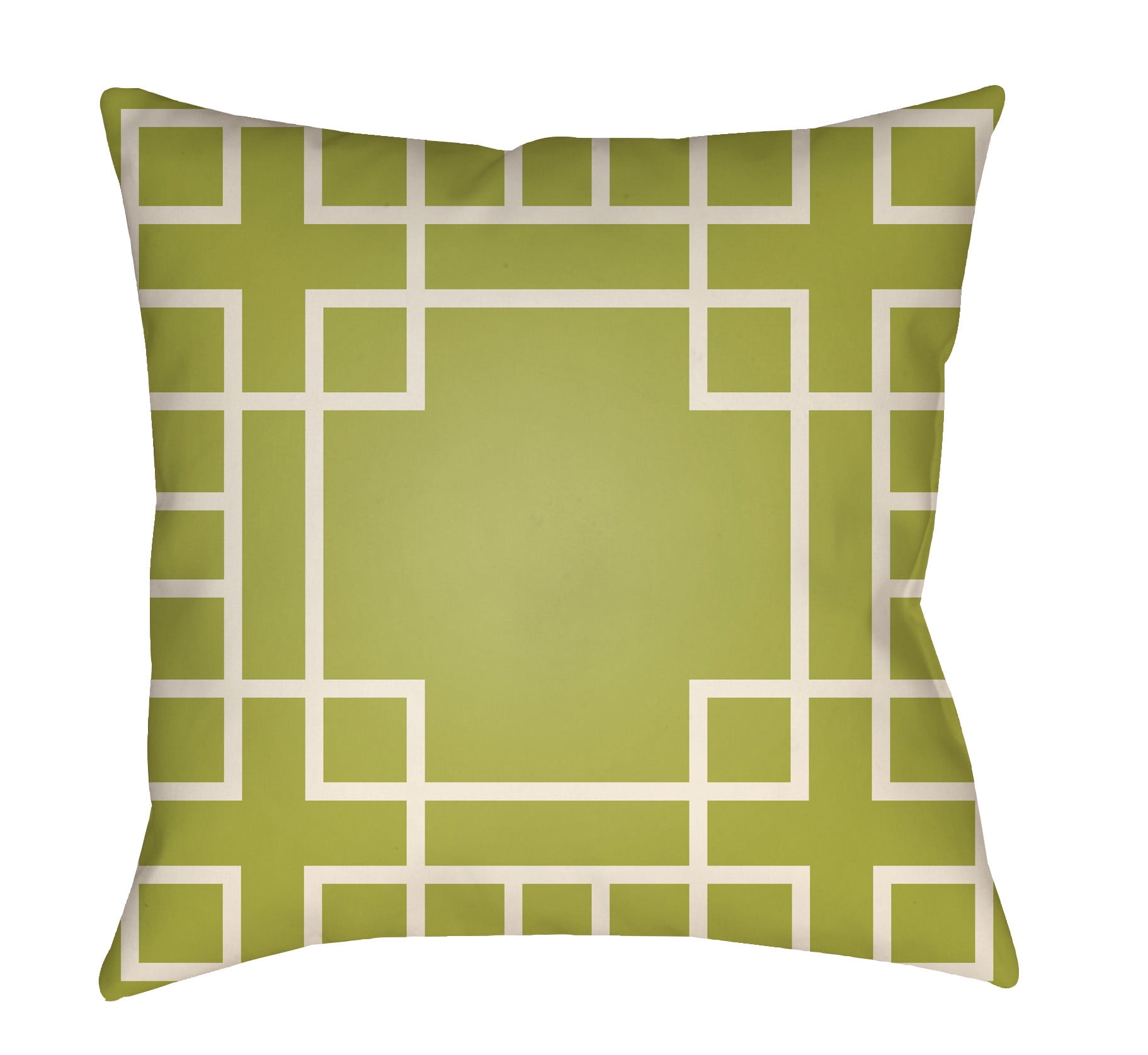 LTCH1138-2020 Litchfield Square Pillow, Lime Green & Ivory - 20 x 20 in.