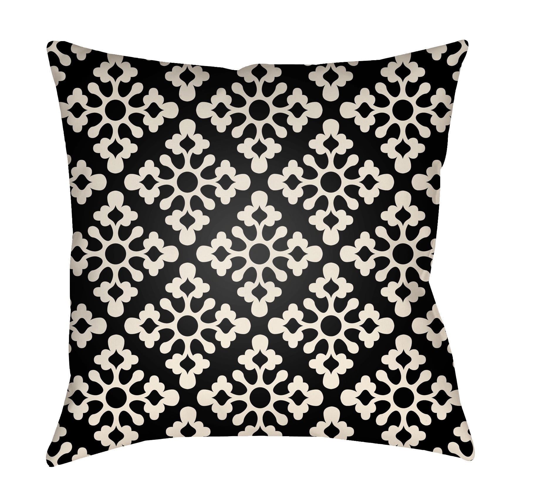 LTCH1368-1616 Litchfield Square Pillow, Onyx Black & Ivory - 16 x 16 in.