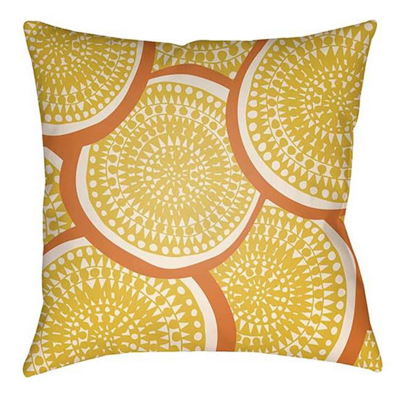 LTCH1371-1818 Litchfield Square Pillow, Bright Yellow & Ivory - 18 x 18 in.