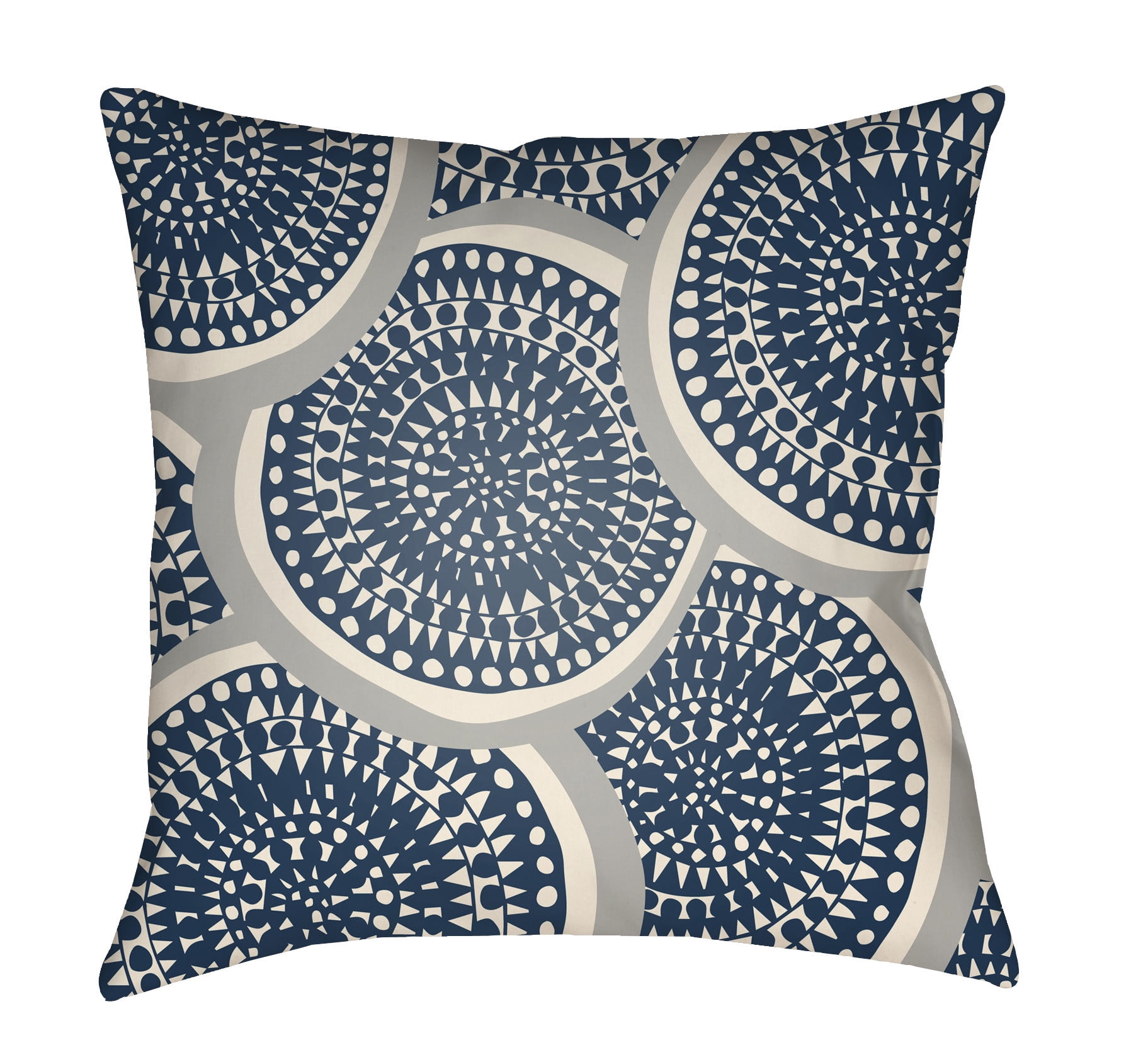 LTCH1376-1616 Litchfield Square Pillow, Navy Blue & Ivory - 16 x 16 ft.