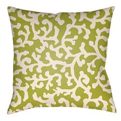 LTCH1382-2020 Litchfield Square Pillow, Lime Green & Ivory - 20 x 20 in.