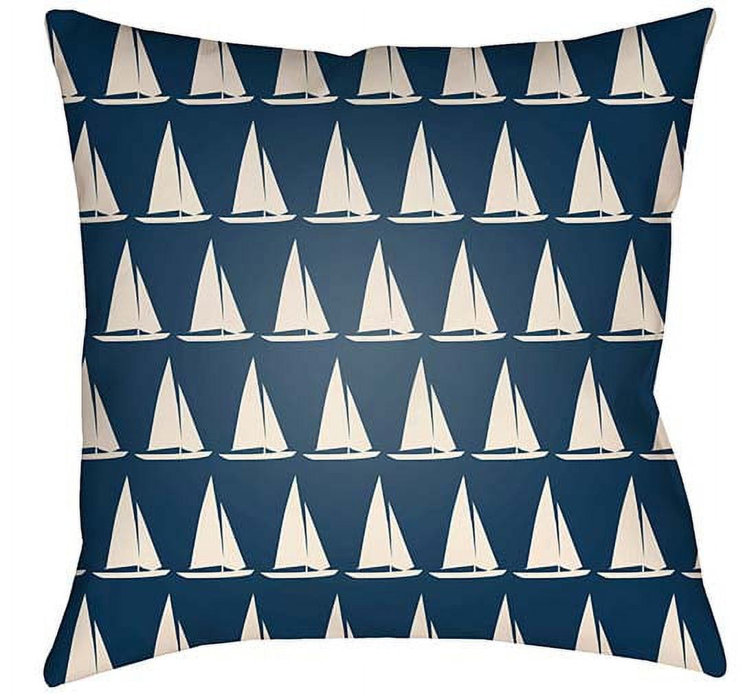 LTCH1406-1818 Litchfield Square Pillow, Navy Blue & Ivory - 18 x 18 in.