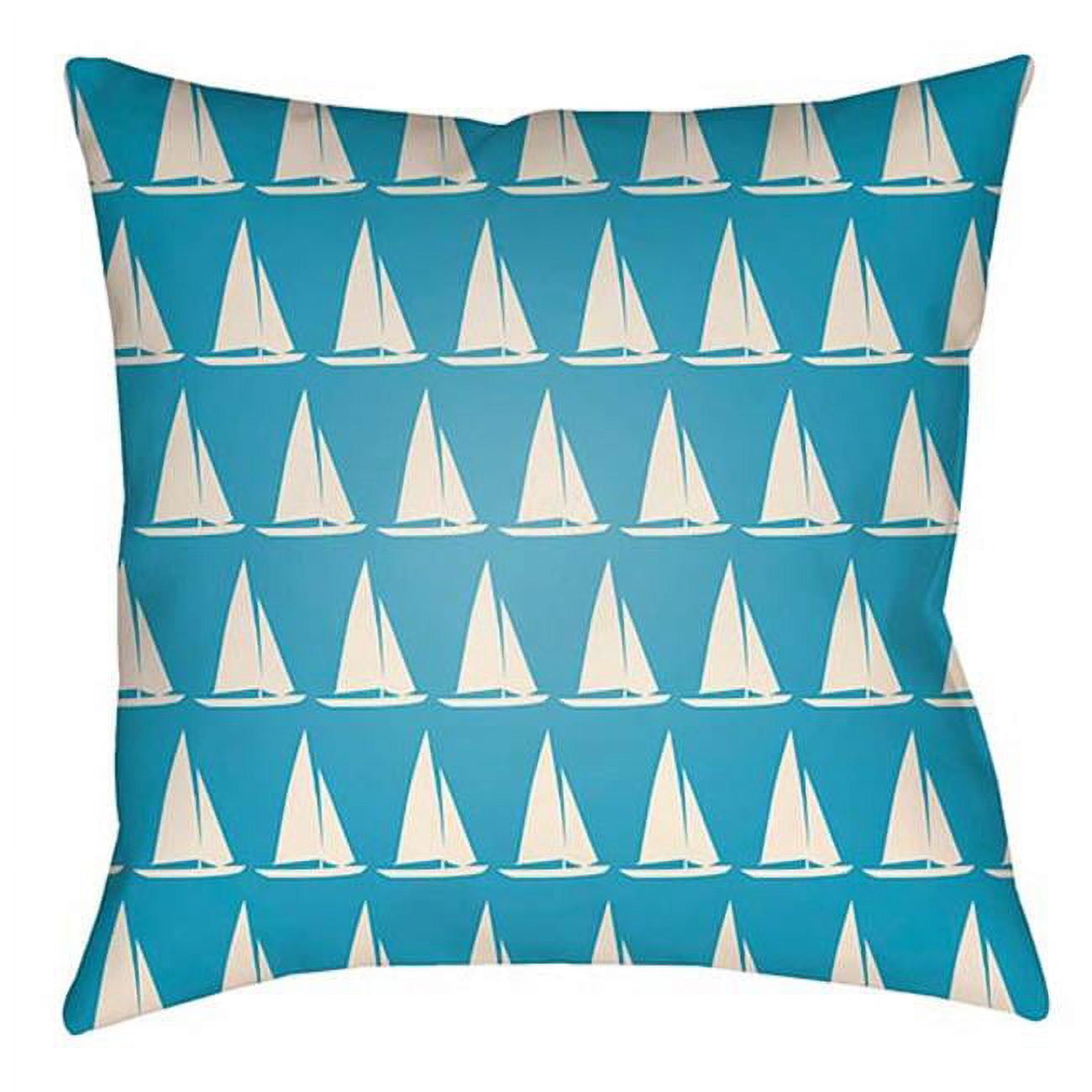 LTCH1412-2222 Litchfield Square Pillow, Aqua & Ivory - 22 x 22 in.