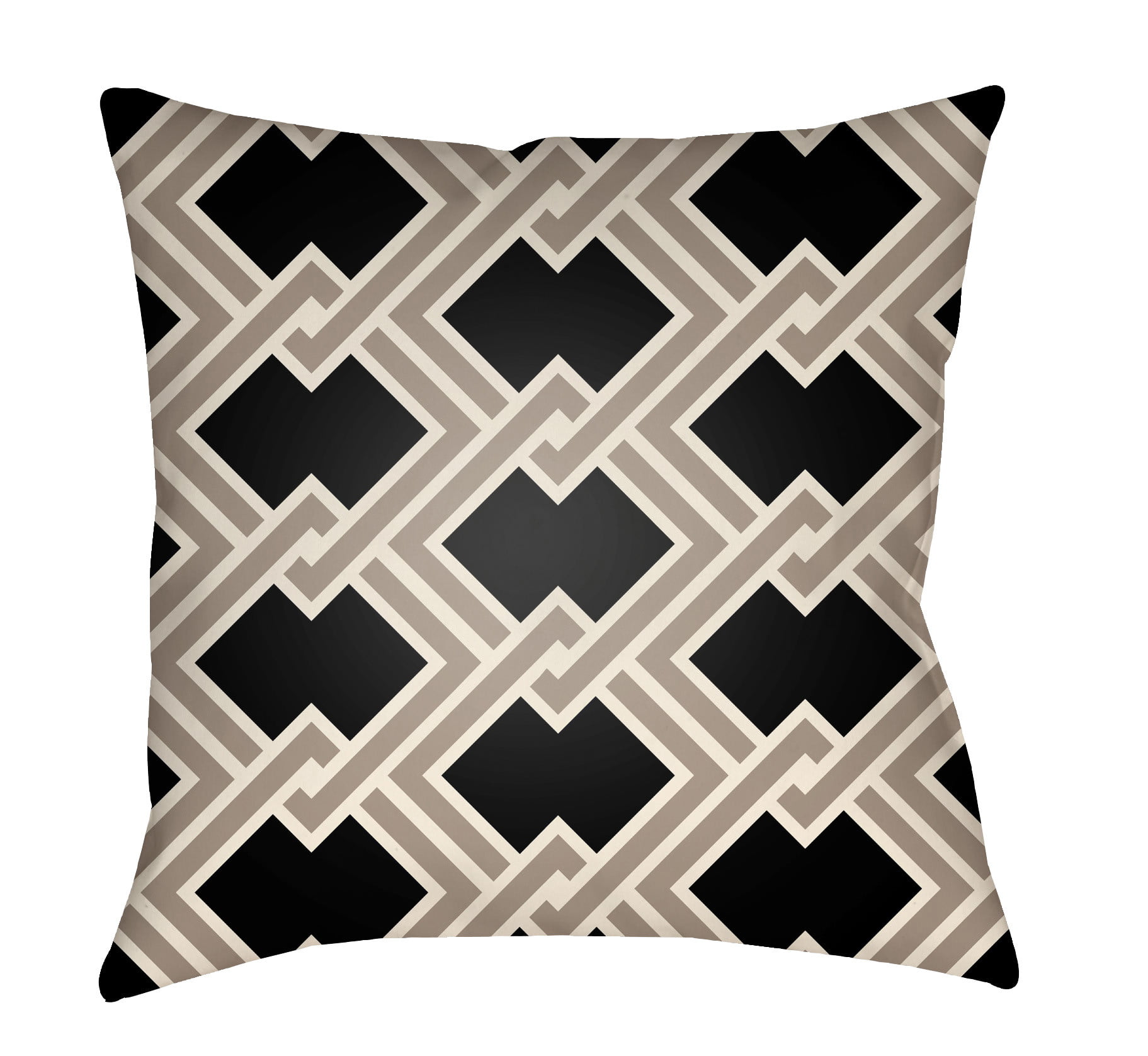 LTCH1110-2020 Litchfield Square Pillow, Onyx & Taupe - 20 x 20 in.