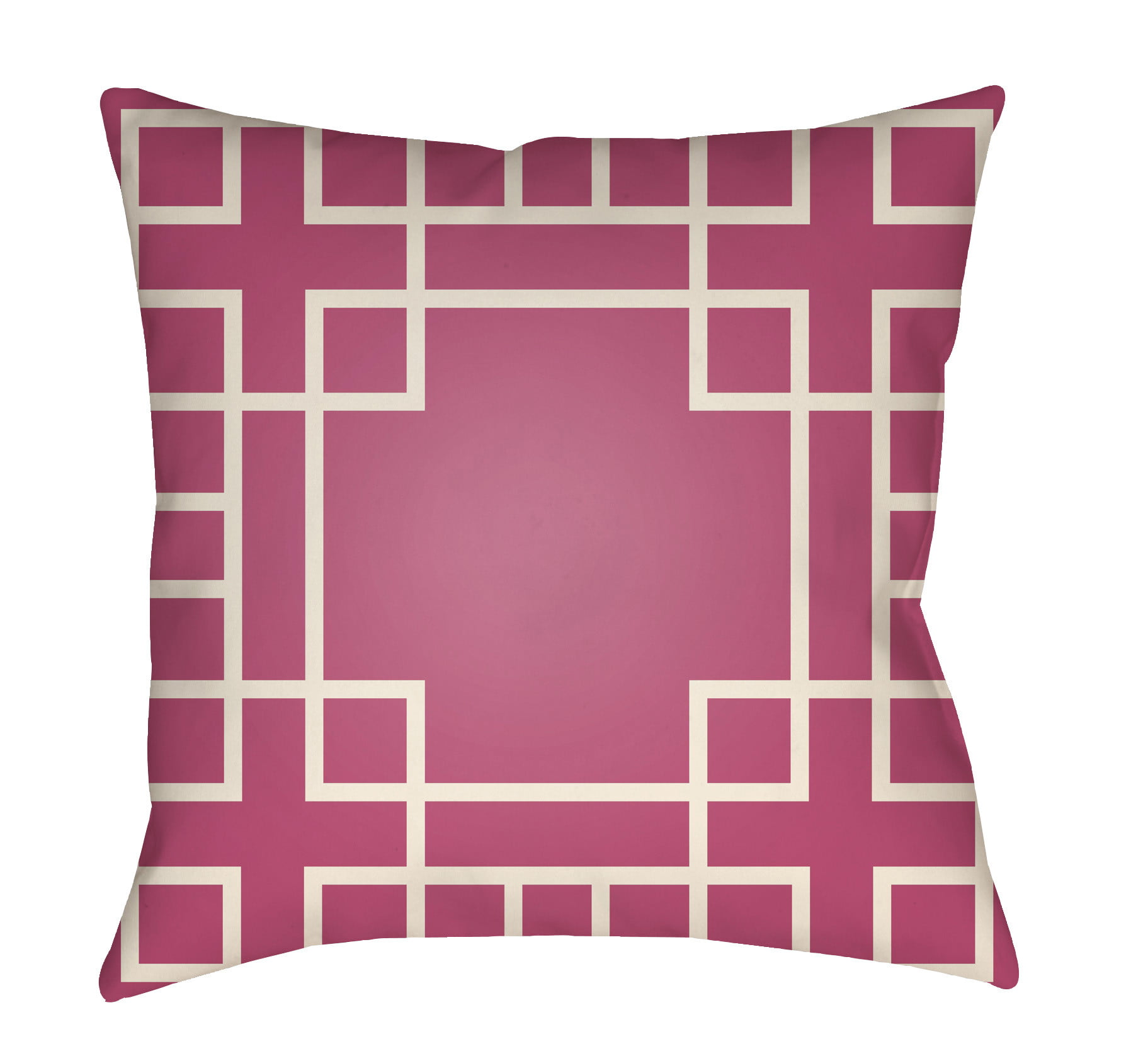 LTCH1134-2020 Litchfield Square Pillow, Hot Pink & Ivory - 20 x 20 in.