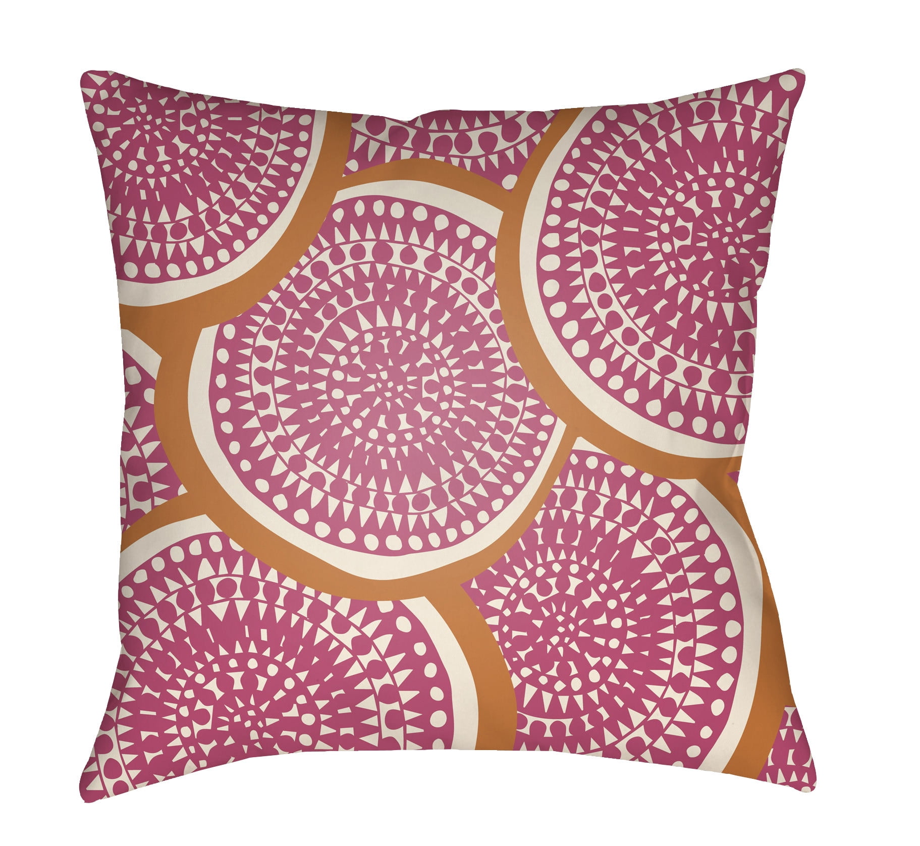 LTCH1370-2020 Litchfield Square Pillow, Hot Pink & Ivory - 20 x 20 in.