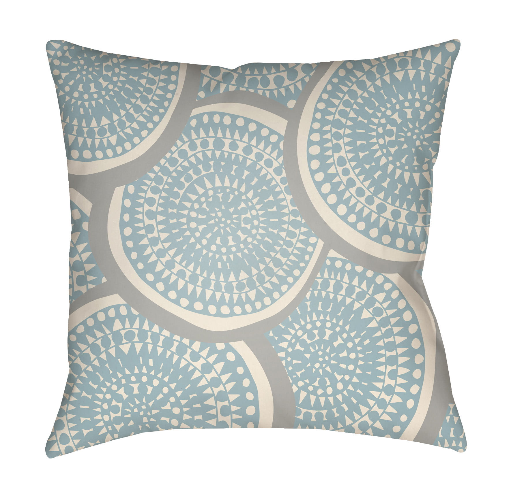 LTCH1380-1616 Litchfield Square Pillow, Light Blue & Ivory - 16 x 16 in.