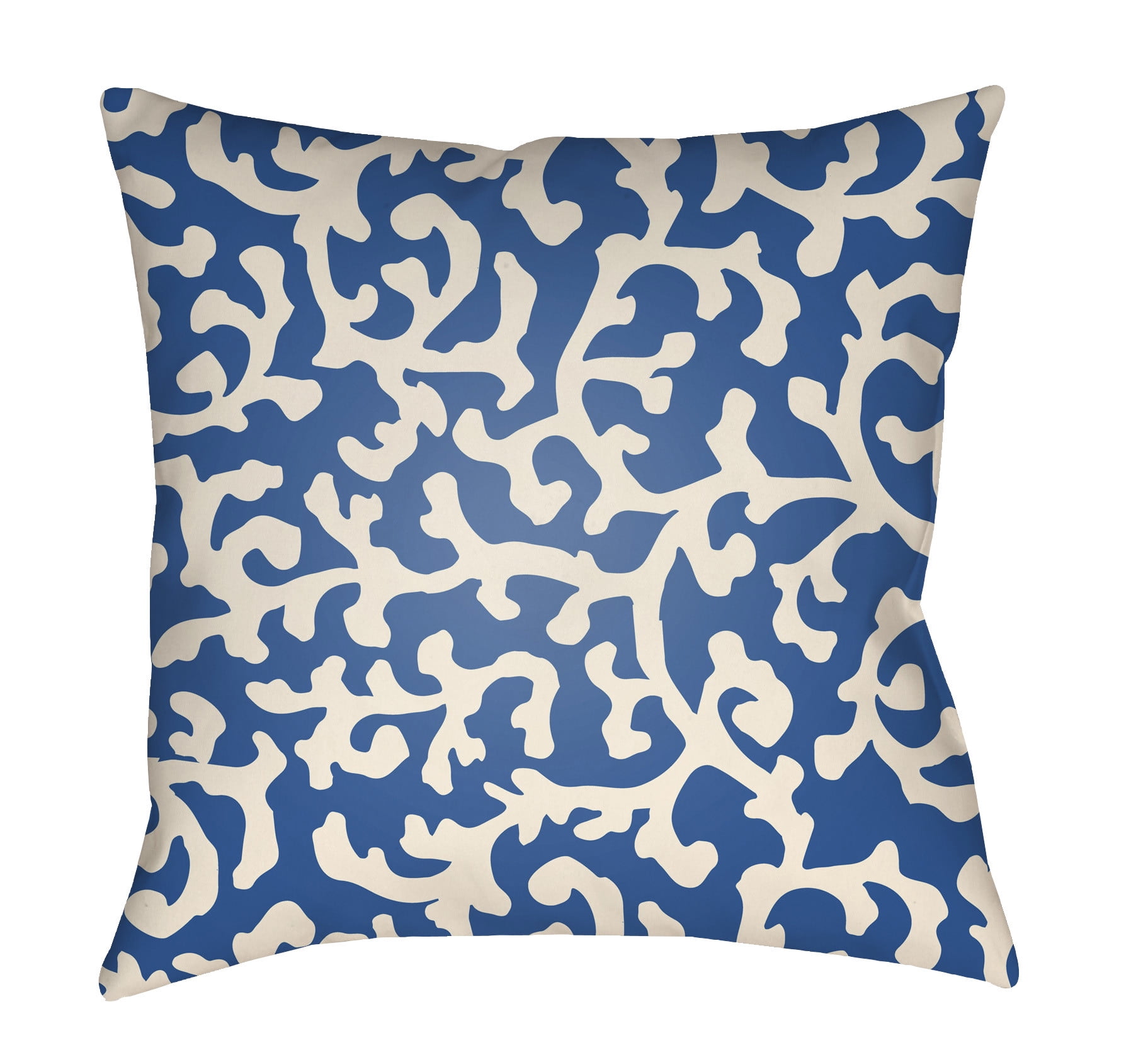LTCH1386-2020 Litchfield Square Pillow, Royal Blue & Ivory - 20 x 20 in.