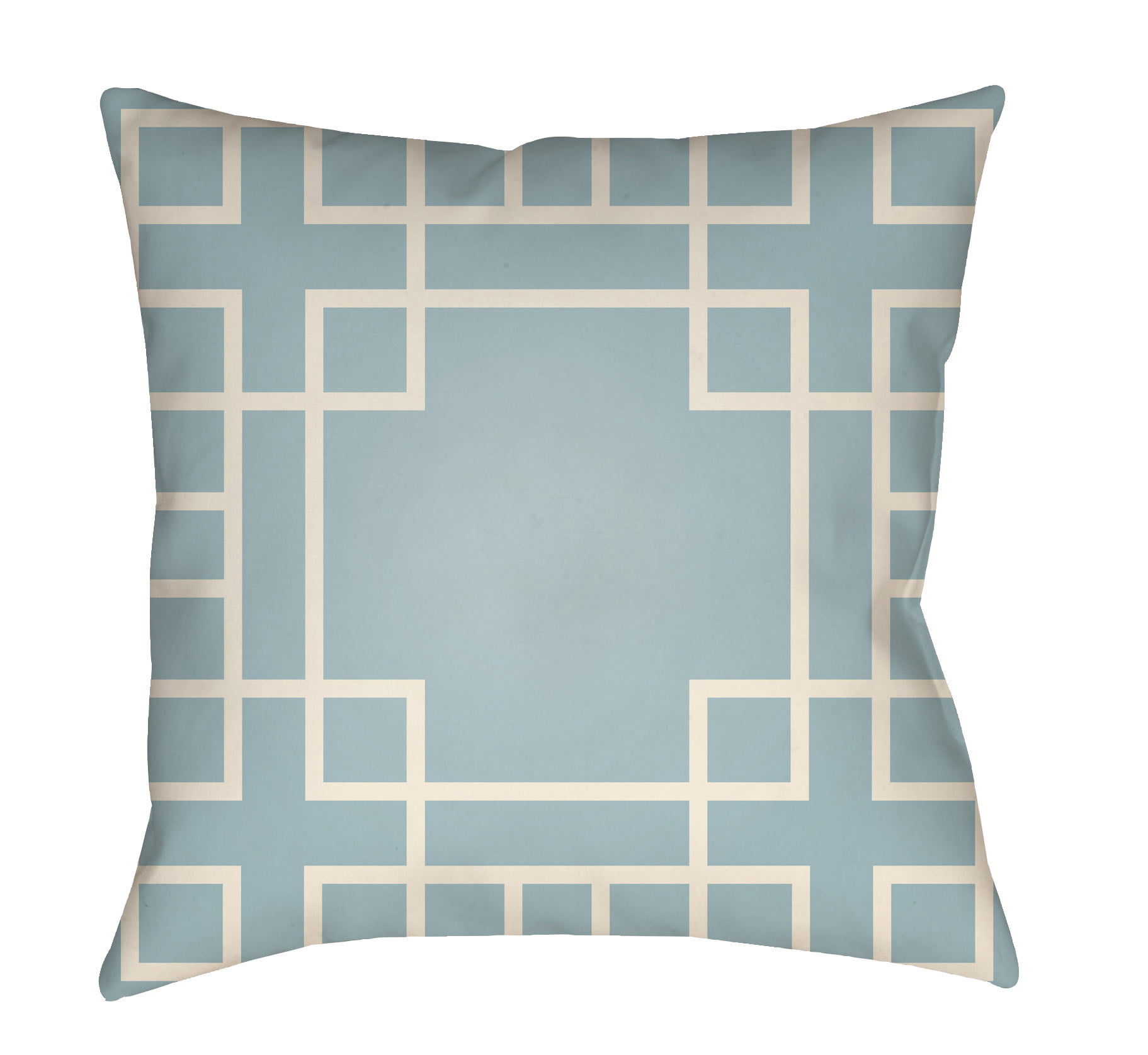 LTCH1128-2020 Litchfield Square Pillow, Light Blue & Ivory - 20 x 20 in.