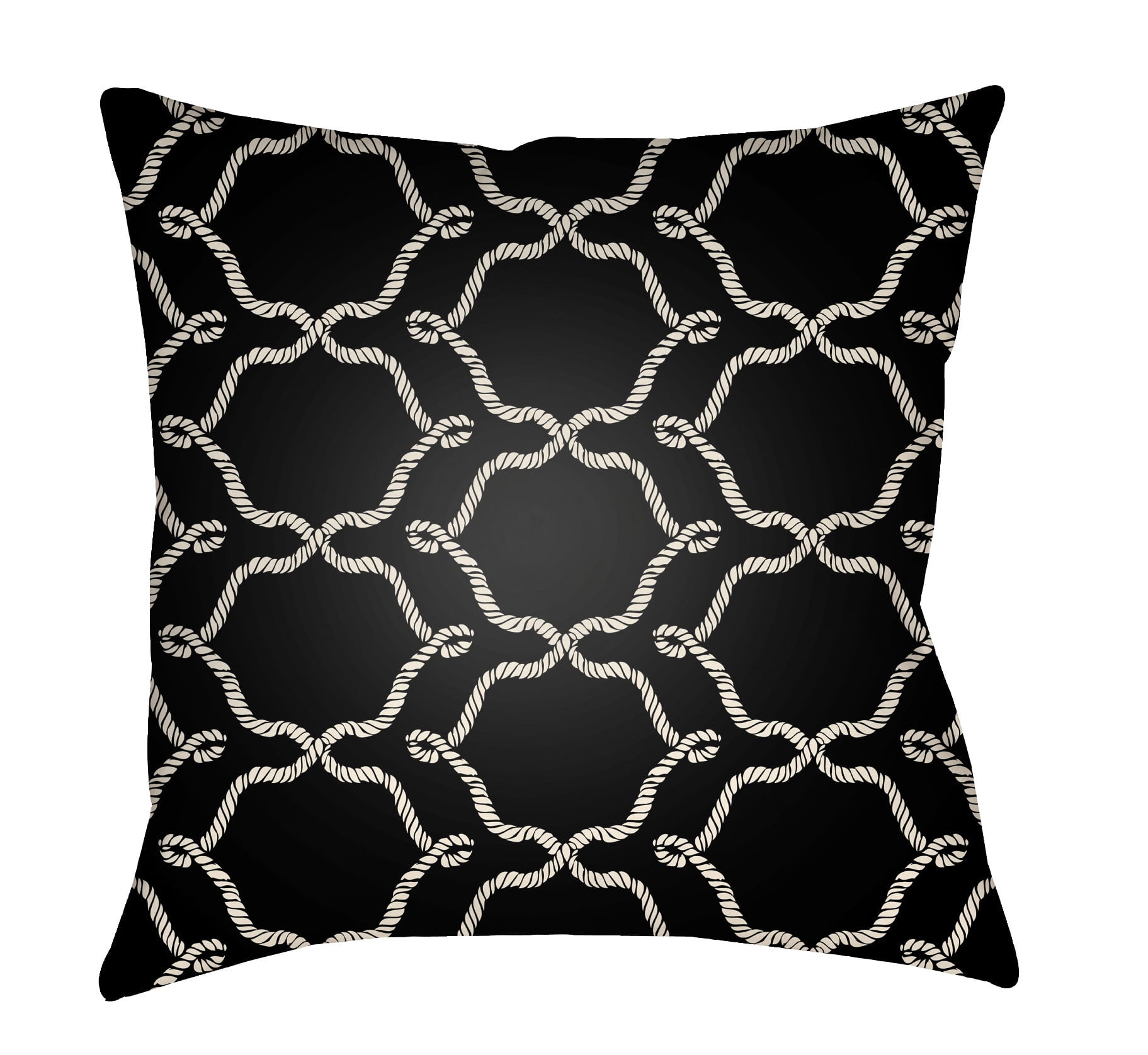 LTCH1343-2222 Litchfield Square Pillow, Onyx Black & Ivory - 22 x 22 in.