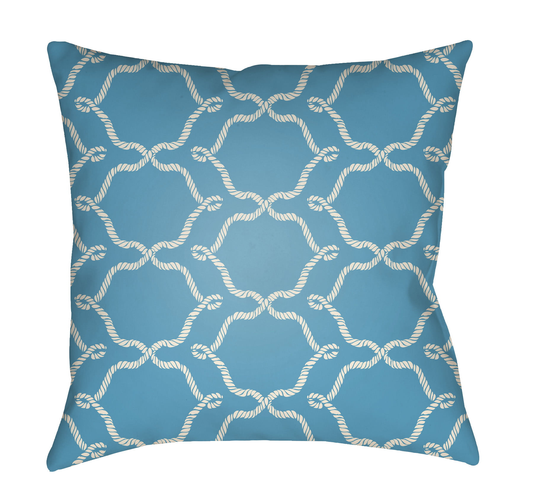 LTCH1345-1818 Litchfield Square Pillow, Aqua & Ivory - 18 x 18 in.