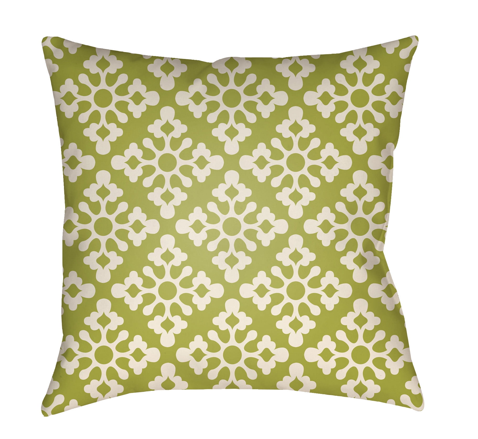 LTCH1356-2020 Litchfield Square Pillow, Lime Green & Ivory - 20 x 20 in.