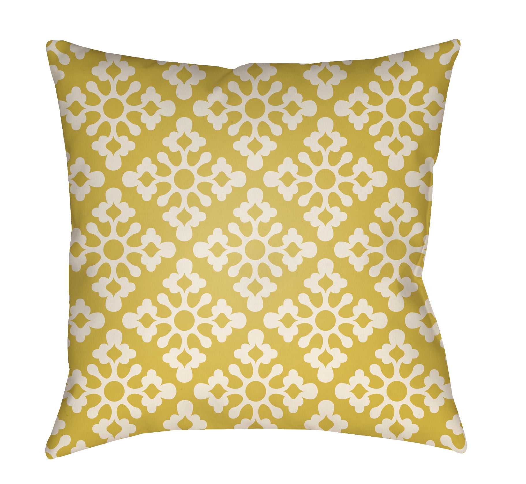LTCH1364-2020 Litchfield Square Pillow, Bright Yellow & Ivory - 20 x 20 in.