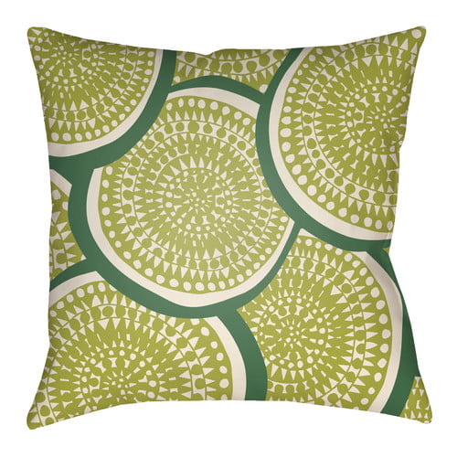 LTCH1372-2020 Litchfield Square Pillow, Lime Green & Ivory - 20 x 20 in.