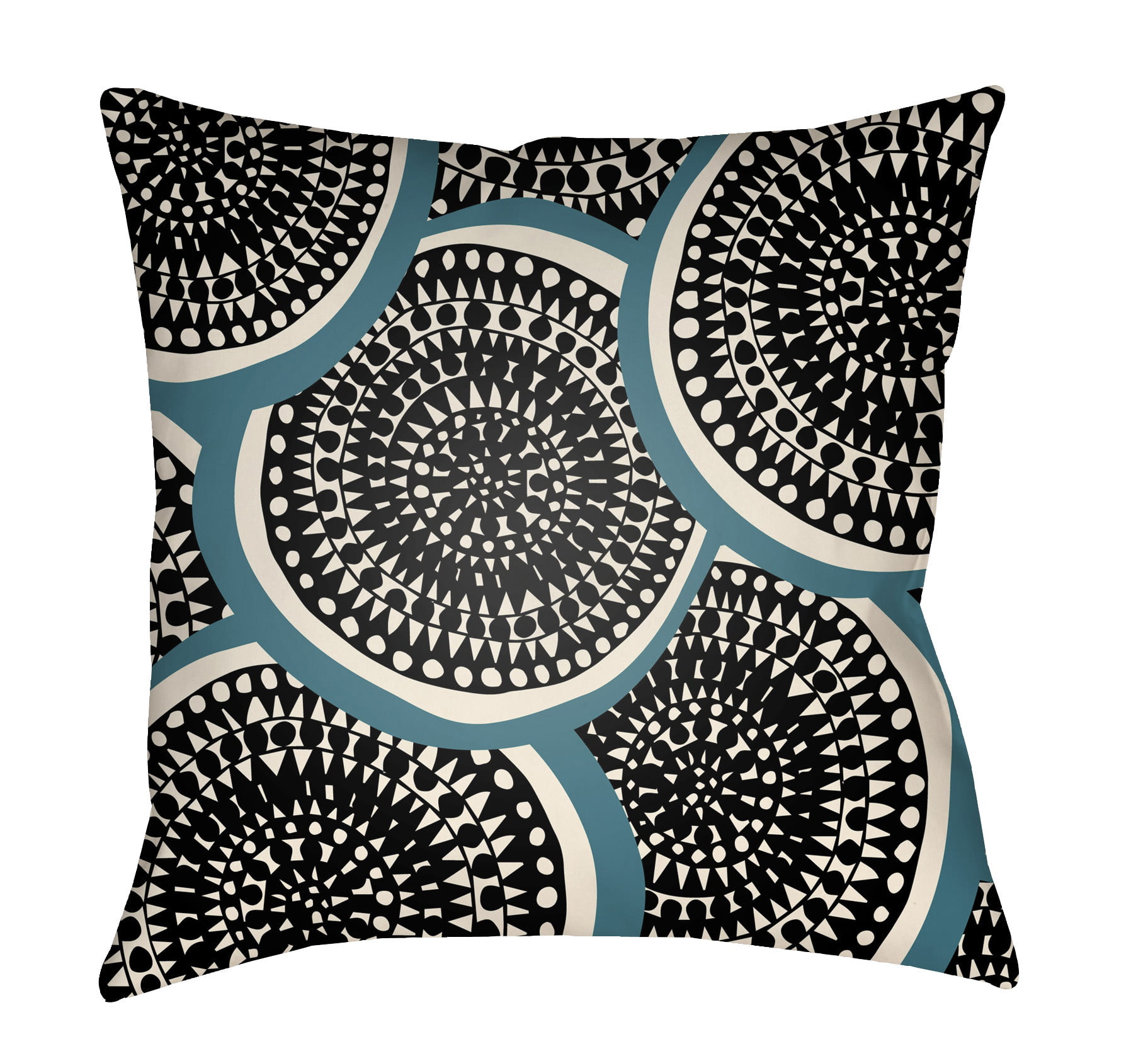 LTCH1377-1818 Litchfield Square Pillow, Onyx Black & Ivory - 18 x 18 in.