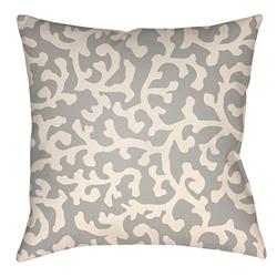 LTCH1391-2222 Litchfield Square Pillow, Gray & Ivory - 22 x 22 in.
