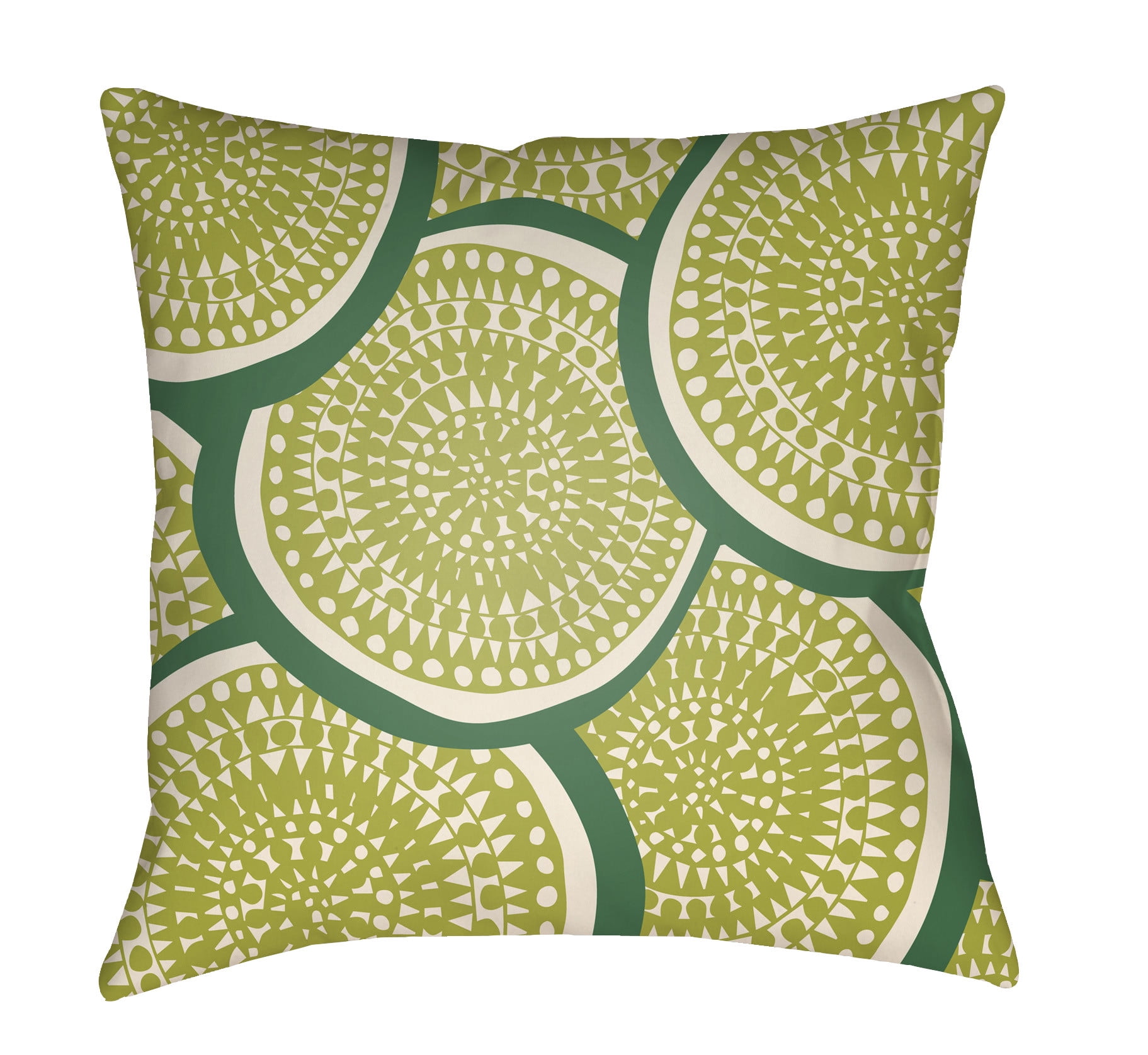 LTCH1372-1818 Litchfield Square Pillow, Lime Green & Ivory - 18 x 18 in.