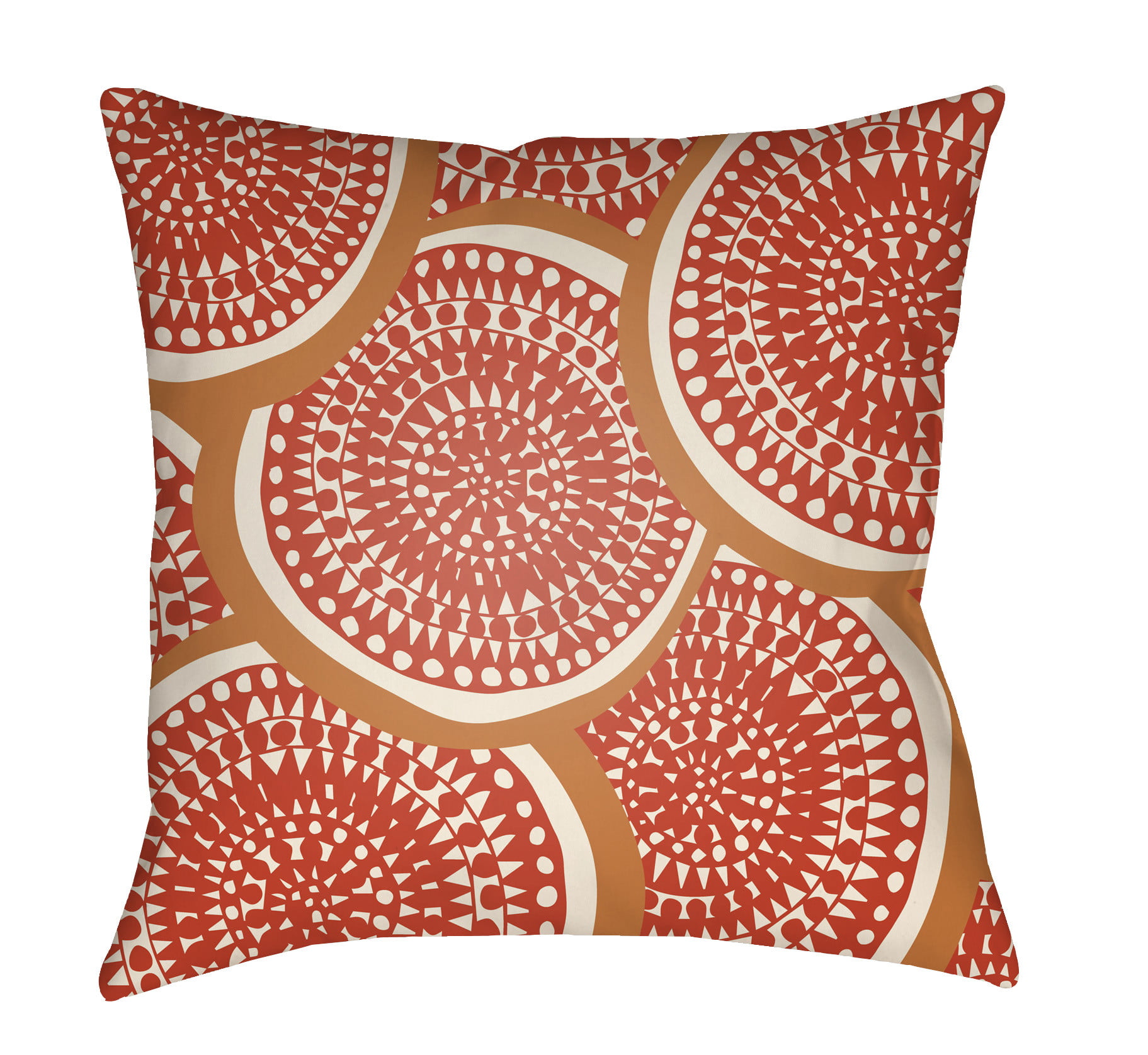 LTCH1375-2020 Litchfield Square Pillow, Poppy Red & Ivory - 20 x 20 in.