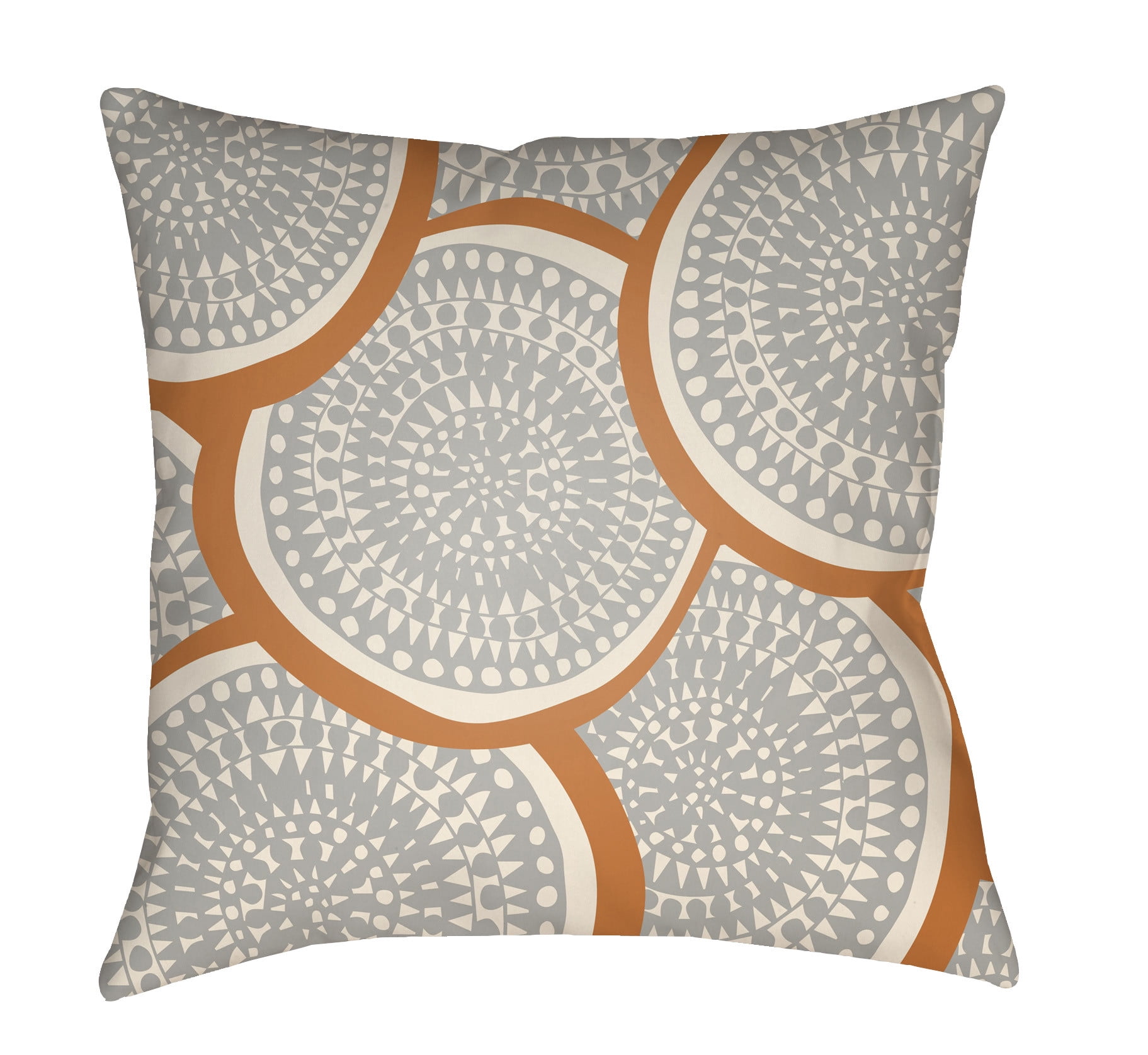 LTCH1381-2626 Litchfield Square Pillow, Bright Orange & Ivory - 26 x 26 in.