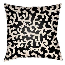 LTCH1394-2222 Litchfield Square Pillow, Onyx Black & Ivory - 22 x 22 in.