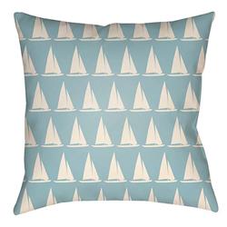 LTCH1407-1818 Litchfield Square Pillow, Light Blue & Ivory - 18 x 18 in.