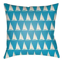 LTCH1412-1616 Litchfield Square Pillow, Aqua & Ivory - 16 x 16 in.