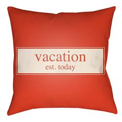 LTCH1421-2020 Litchfield Square Pillow, Poppy Red & Ivory - 20 x 20 in.
