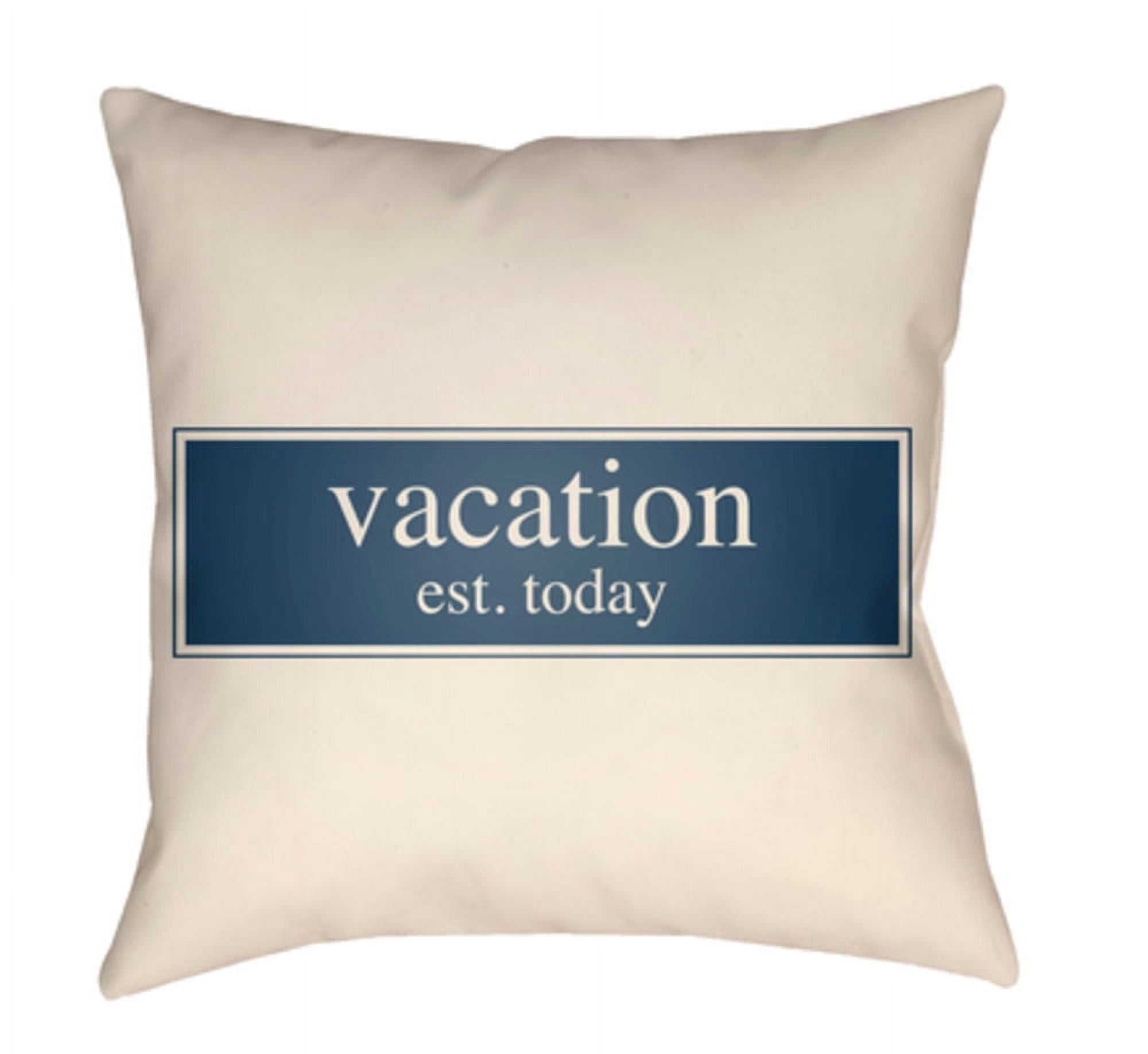LTCH1426-1818 Litchfield Square Pillow, Navy Blue & Ivory - 18 x 18 in.