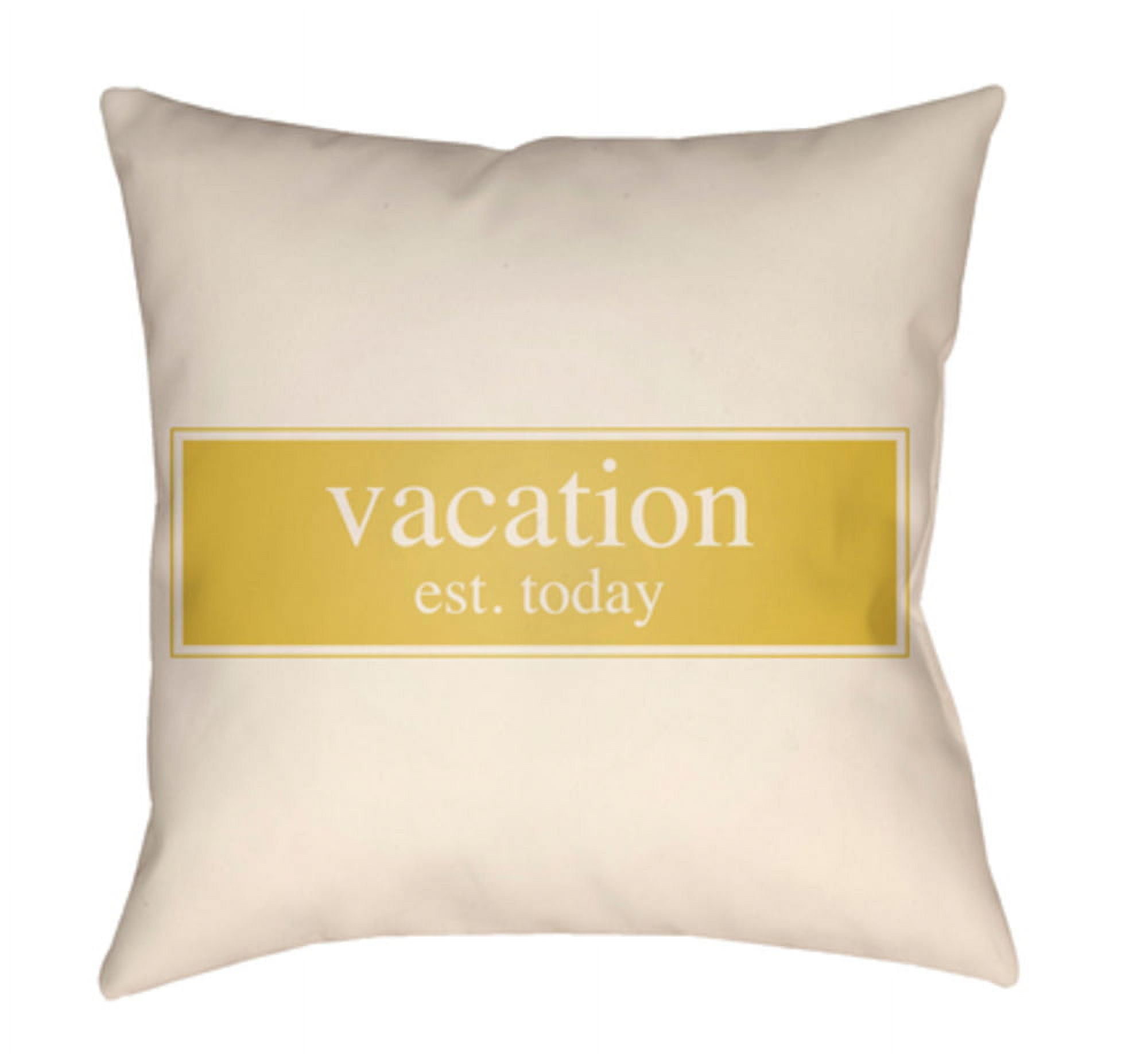 LTCH1427-2626 Litchfield Square Pillow, Bright Yellow & Ivory - 26 x 26 in.