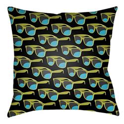 LTCH1429-2020 Litchfield Square Pillow, Lime Green & Aqua - 20 x 20 in.