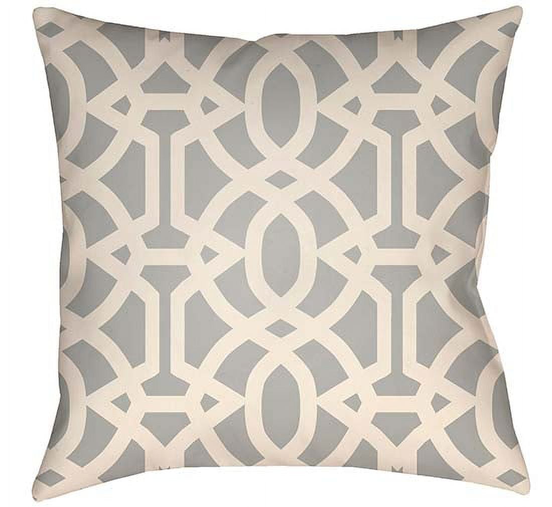 LTCH1124-2222 Litchfield Square Pillow, Gray & Ivory - 22 x 22 in.