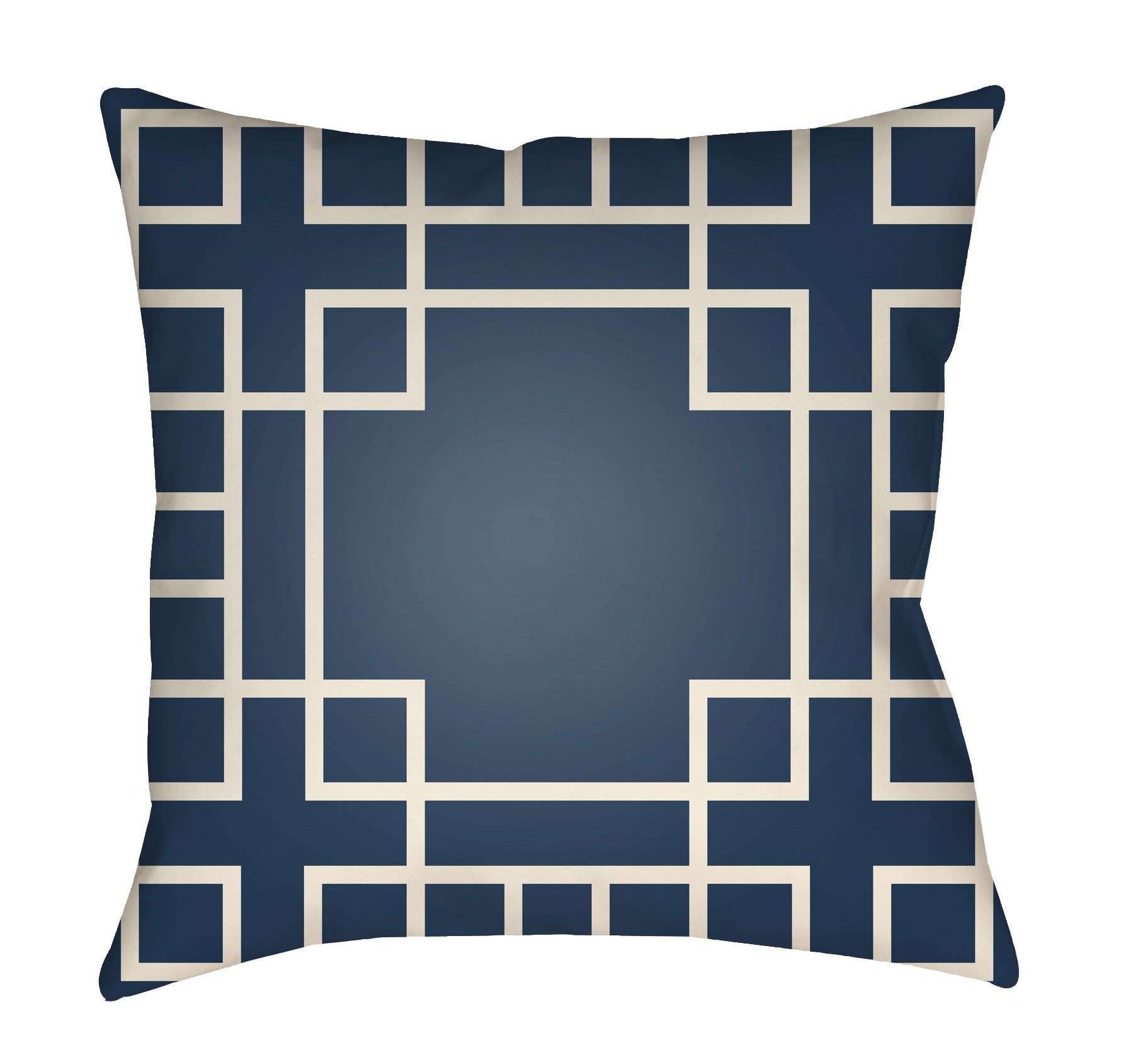 LTCH1126-1818 Litchfield Square Pillow, Navy Blue & Ivory - 18 x 18 in.