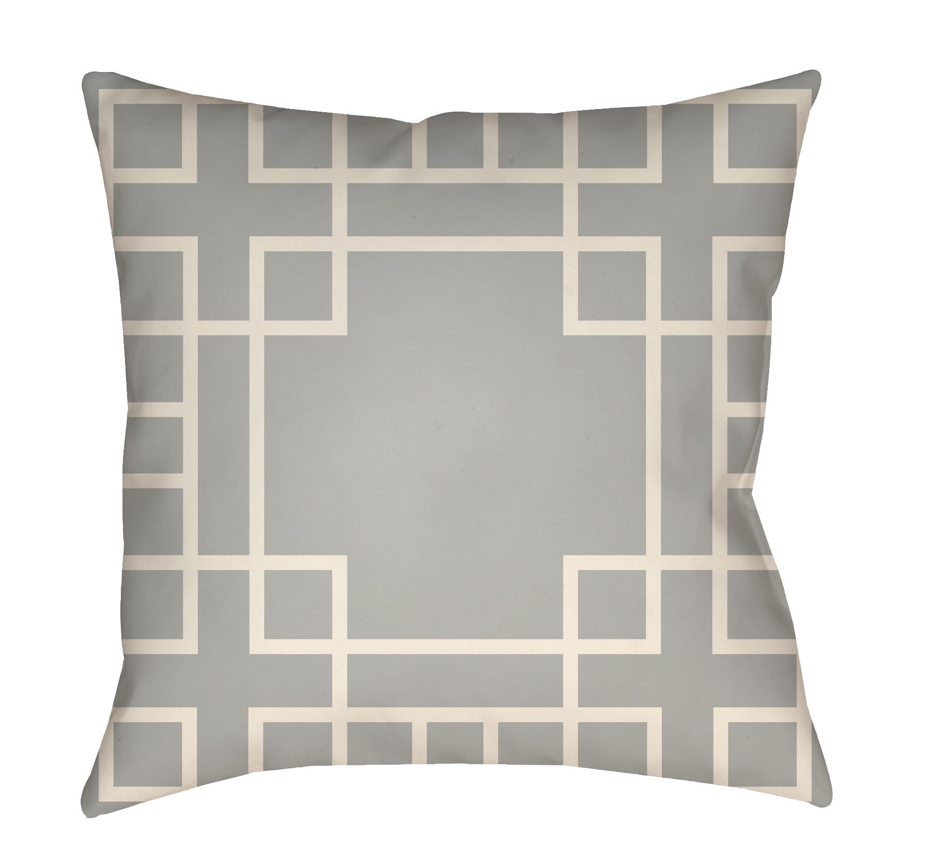 LTCH1129-2020 Litchfield Square Pillow, Gray & Ivory - 20 x 20 in.