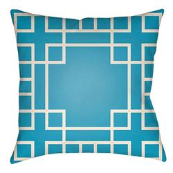 LTCH1137-2020 Litchfield Square Pillow, Aqua & Ivory - 20 x 20 in.