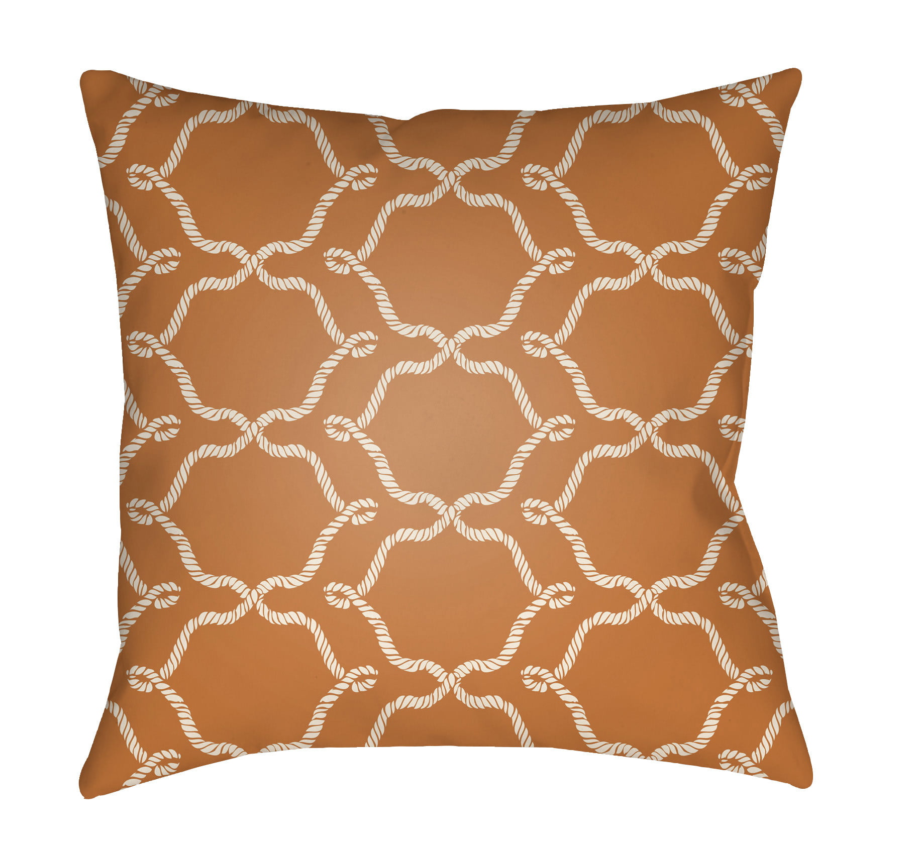 LTCH1349-2020 Litchfield Square Pillow, Tangerine & Ivory - 20 x 20 in.