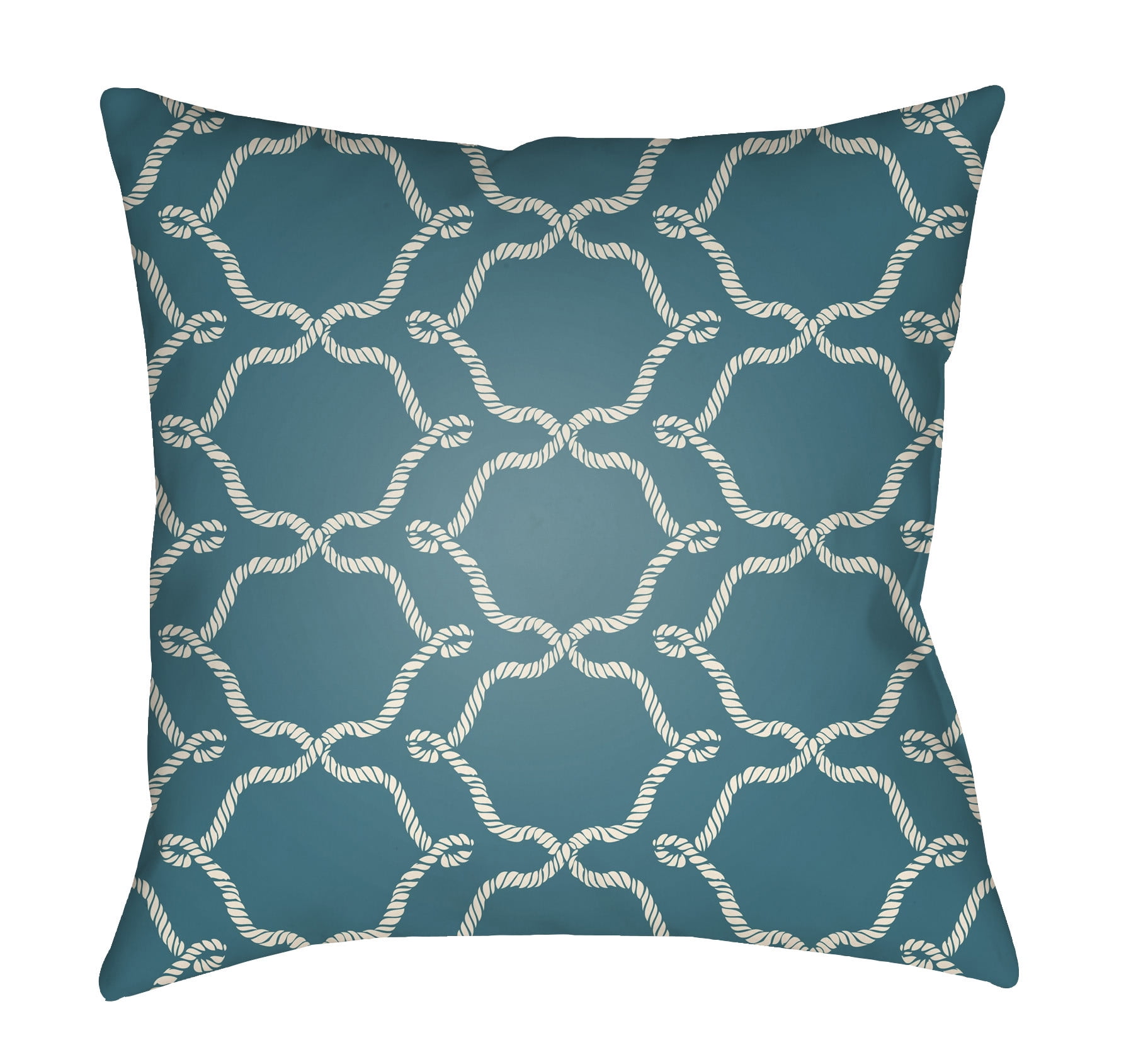 LTCH1354-1818 Litchfield Square Pillow, Teal & Ivory - 18 x 18 in.
