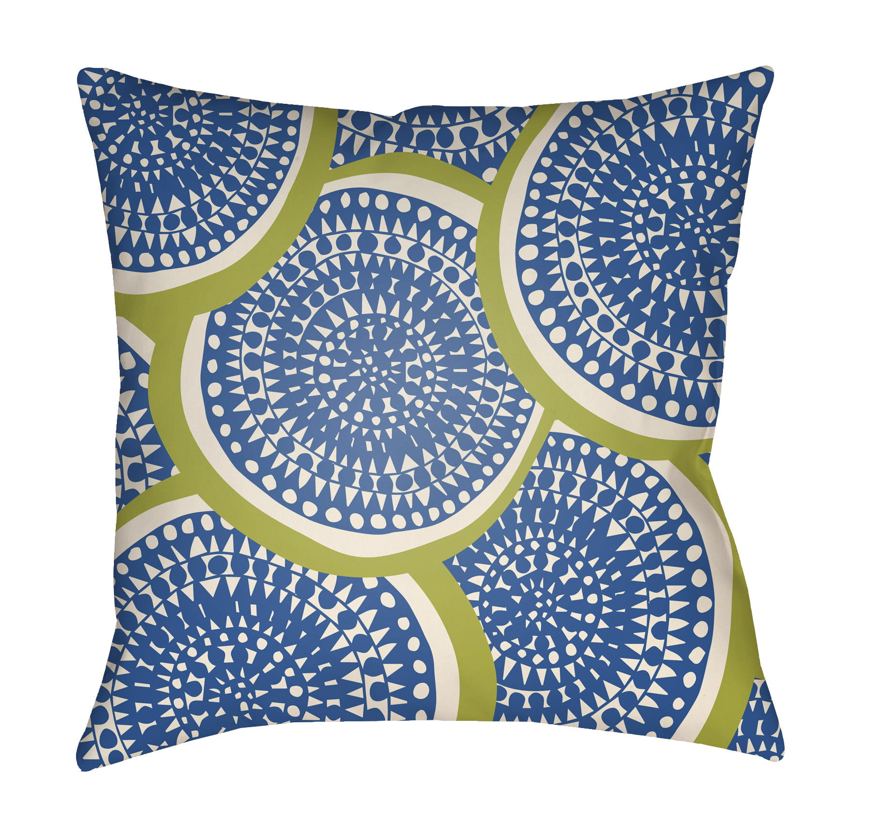 LTCH1373-2020 Litchfield Square Pillow, Royal Blue & Ivory - 20 x 20 in.