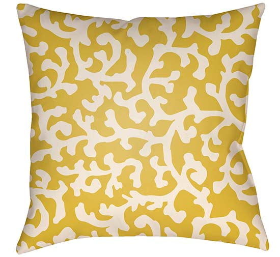 LTCH1389-2020 Litchfield Square Pillow, Bright Yellow & Ivory - 20 x 20 in.