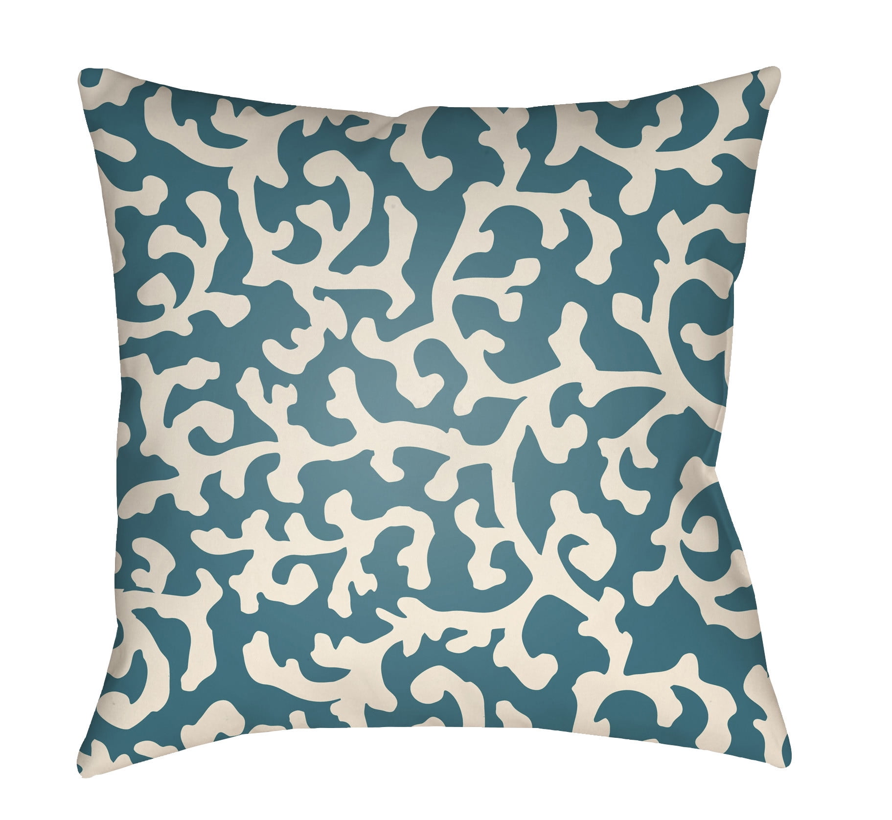 LTCH1392-2222 Litchfield Square Pillow, Teal & Ivory - 22 x 22 in.