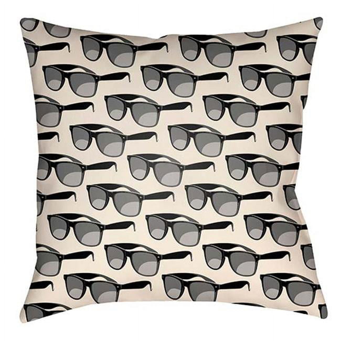 LTCH1430-1818 Litchfield Square Pillow, Onyx Black & Ivory - 18 x 18 in.
