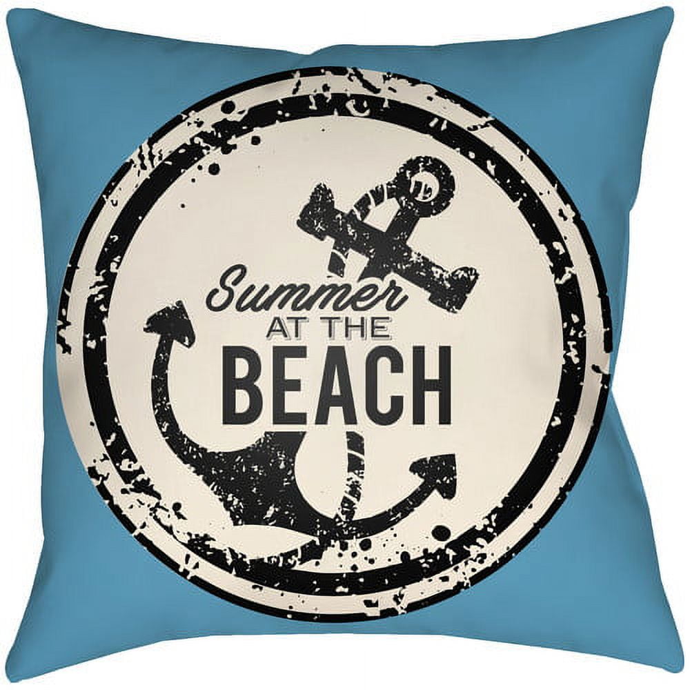 LTCH1475-2020 Litchfield Square Pillow, Aqua & Ivory - 20 x 20 in.