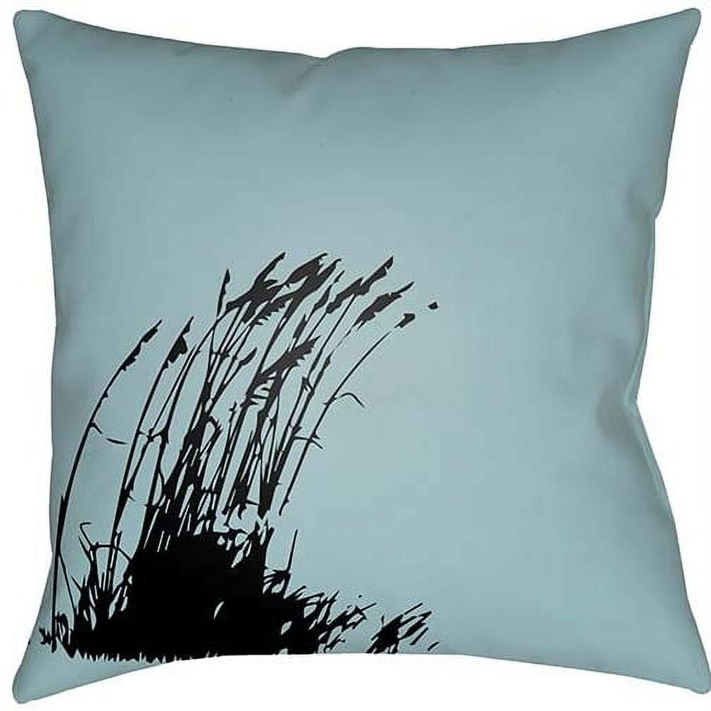 LTCH1494-2222 Litchfield Square Pillow, Light Blue & Onyx Black - 22 x 22 in.