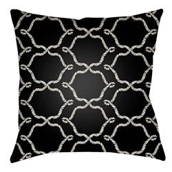 LTCH1343-2626 Litchfield Square Pillow, Onyx Black & Ivory - 26 x 26 in.