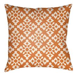 LTCH1361-2020 Litchfield Square Pillow, Tangerine & Ivory - 20 x 20 in.