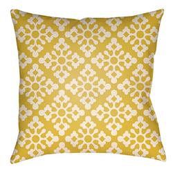 LTCH1364-2222 Litchfield Square Pillow, Bright Yellow & Ivory - 22 x 22 in.