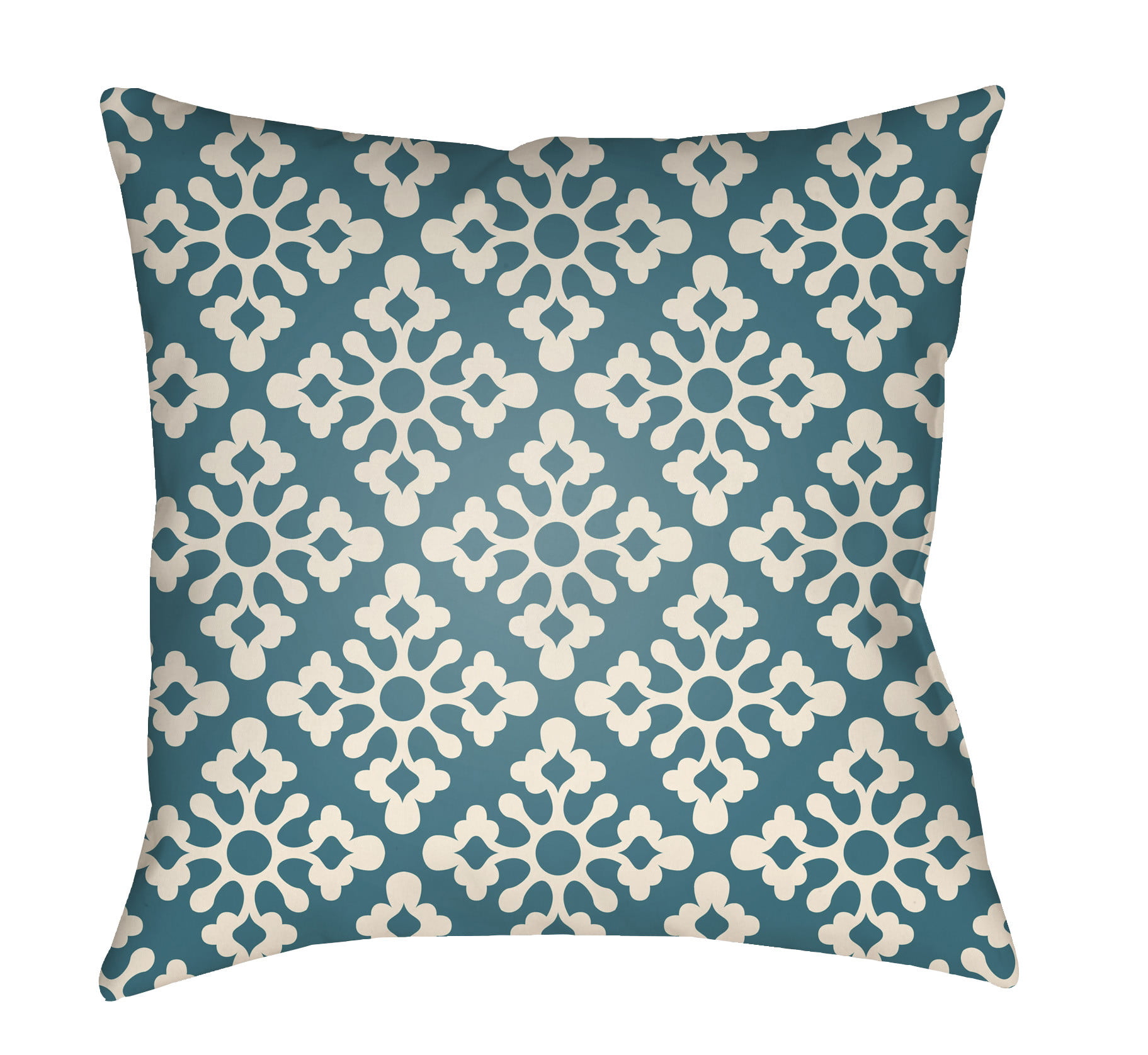 LTCH1366-1818 Litchfield Square Pillow, Teal & Ivory - 18 x 18 in.