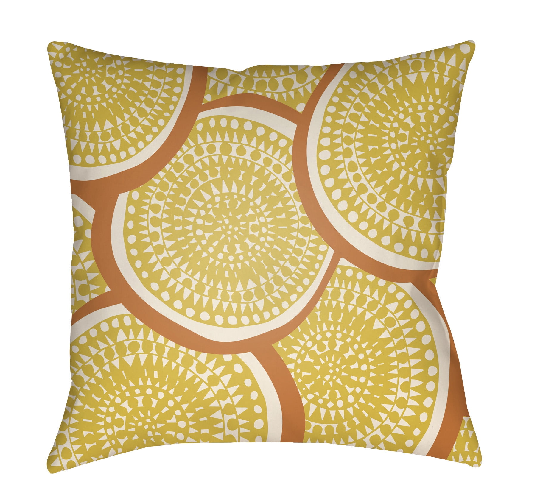 LTCH1371-1616 Litchfield Square Pillow, Bright Yellow & Ivory - 16 x 16 in.