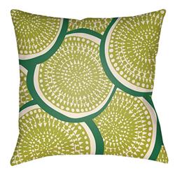 LTCH1372-2222 Litchfield Square Pillow, Lime Green & Ivory - 22 x 22 in.